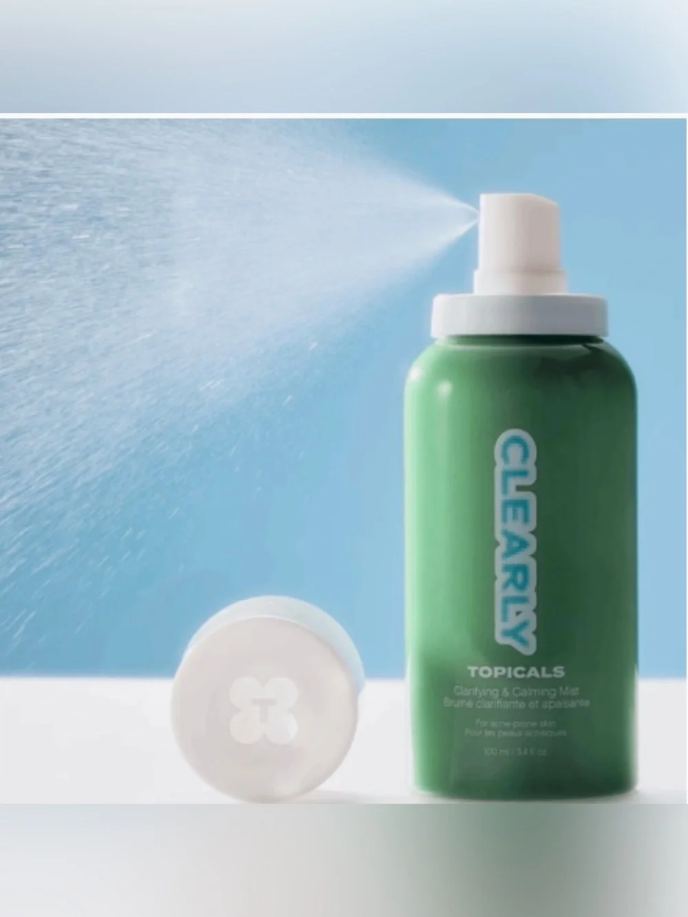 NIB Topicals Clearly Clarifying + Calming Mist 3.4oz